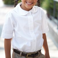 Blank Short Sleeve Katie Collar Blouse