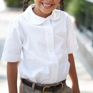 Blank Short Sleeve Katie Collar Blouse