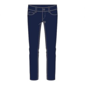 A Girls Navy School Pants